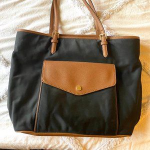 Michael Kors Nylon Leather Jet Set Tote